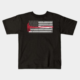 American Flag Axe Kids T-Shirt